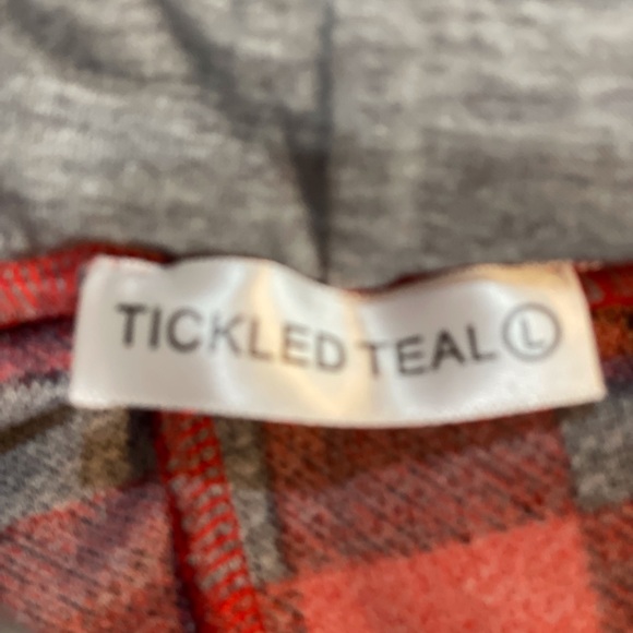 Black and red check lounge pant.  Gray waistband - Picture 7 of 9